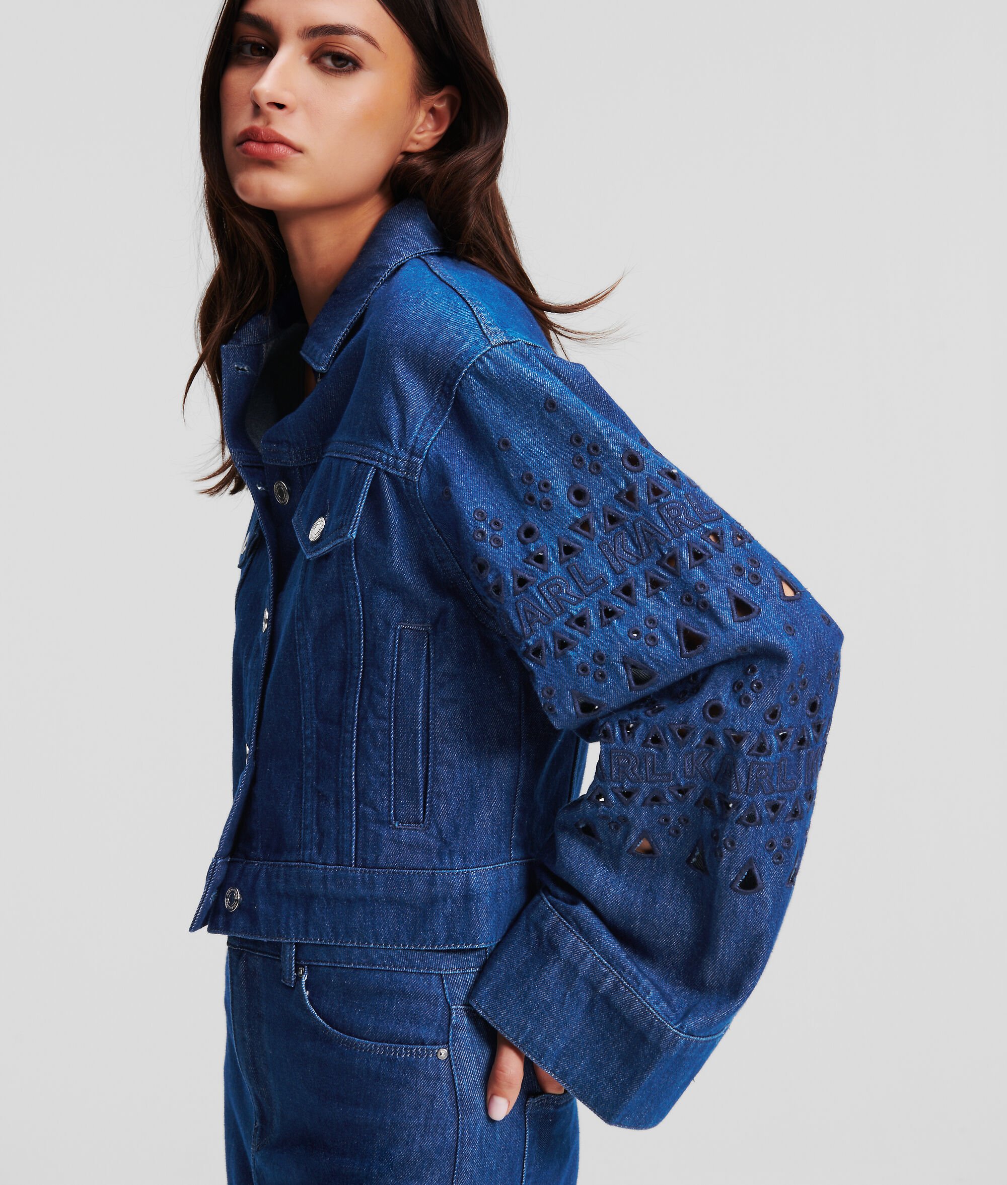 (image for) Custom-Made Broderie Anglaise Denim Jacket